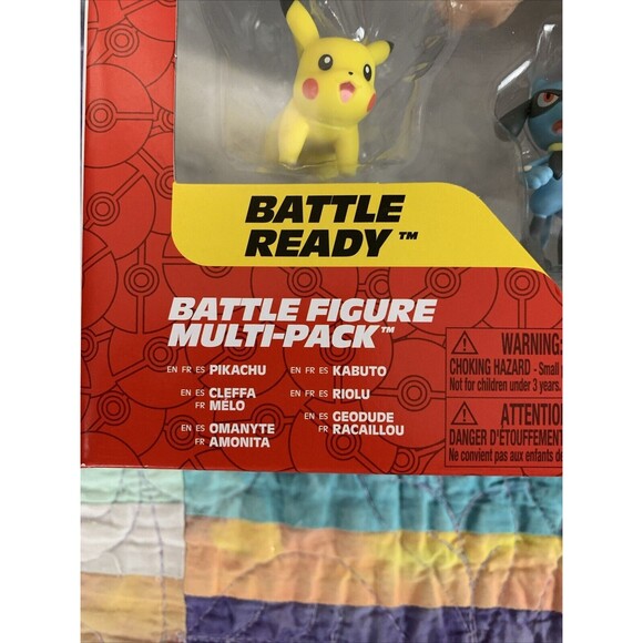Pokemon Battle Ready 6 Figure Multi-Pack Pikachu Cleffa Omanyte Kabuto Geodude - Picture 11 of 11
